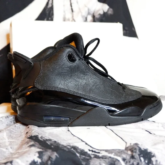 8.5 AIR Jordan Dub ZERO Triple Black Basketball Sneakers